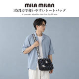 ミラ・ミラン トートバッグ ハンドバッグ メンズ レディース 2WAY mila milan 斜め掛け ブランド 小さめ 手持ち ショルダー ストラップ 自立 キャンバス ロゴ おしゃれ B5 ミケーレ ミニトートバッグ 267522