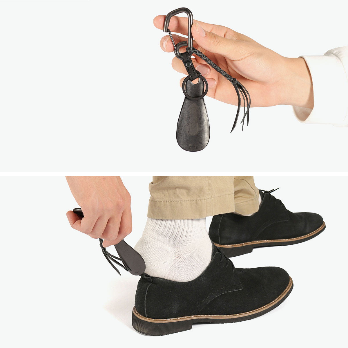 【商品レビューで＋5％】ミスターオリーブ E.O.I シューホーン 携帯用 MR.OLIVE E.O.I 靴べら 真鍮 レザー キーリング カラビナ ブランド おしゃれ 携帯靴べら 日本製 POLISHED STEER LEATHER BRASS SHOE HORN KEY RING ME361 ミスターオリーブ E.O.I シューホーン 携帯用 MR.OLIVE E.O.I 靴べら