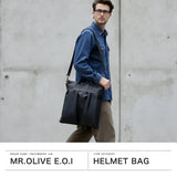 ミスターオリーブ イー.オー.アイ ヘルメットバッグ メンズ 大きめ ブランド MR.OLIVE E.O.I ショルダーバッグ カジュアル 肩掛け 本革 牛革 おしゃれ 撥水 日本製 2WAY B4 A4 IMPERMA-LEATHER HELMET BAG ME666