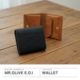 ミスターオリーブ イー.オー.アイ 二つ折り財布 ブランド メンズ 財布 本革 レザー MR.OLIVE E.O.I コンパクト 小さめ 小銭入れあり シンプル ミニ財布 コンパクト 日本製 PUEBLO LEATHER NEAT WALLET ME120P