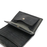ミスターオリーブ イー.オー.アイ 三つ折り財布 メンズ レディース ブランド 本革 革 MR.OLIVE E.O.I 財布 三つ折り 三つ折 コンパクト 黒 ブラック 小銭入れあり 小銭入れ PUEBLO LEATHER COMPACT WALLET ME115P