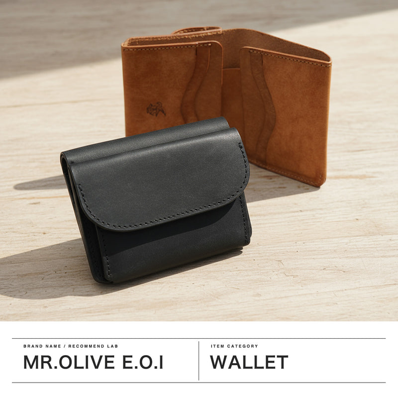 ミスターオリーブ イー.オー.アイ 二つ折り財布 メンズ レディース 札 ブランド 本革 革 薄い MR.OLIVE E.O.I 財布 二つ折り 薄い スリム 小銭入れあり 小さい 国産 日本製 PUEBLO LEATHER MINI WALLET ME116P