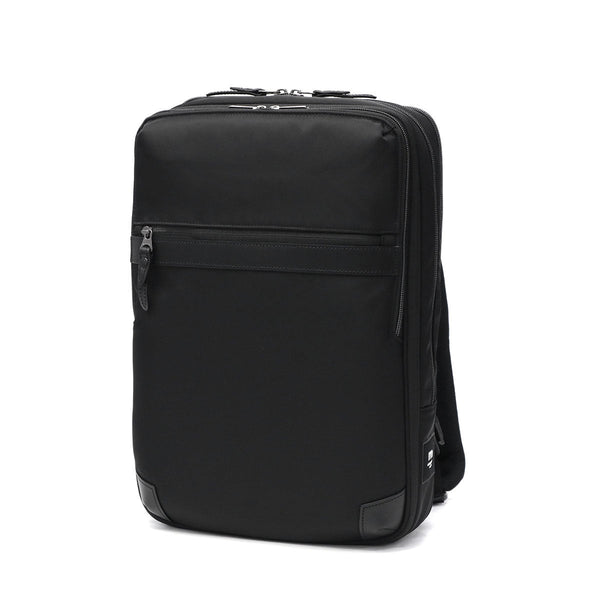 moustache on time business bag backpack for men A4 mustache on time nylon brand 2-layer laptop PC 14 inch carry-on gusset expansion commuting commuting bag commuting backpack black BNO BNO-2870