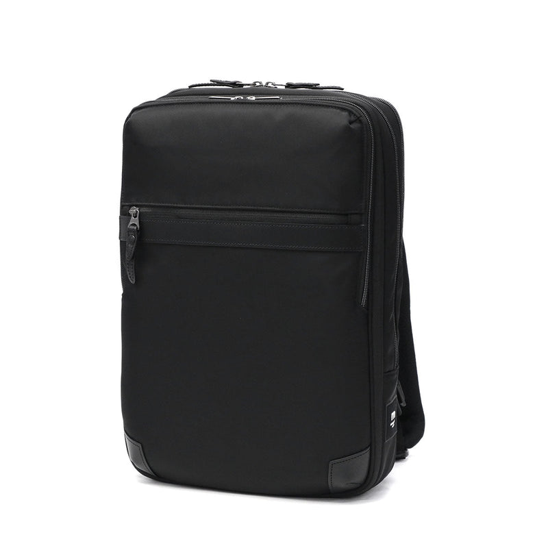 moustache on time business bag backpack for men A4 mustache on time nylon brand 2-layer laptop PC 14 inch carry-on gusset expansion commuting commuting bag commuting backpack black BNO BNO-2870