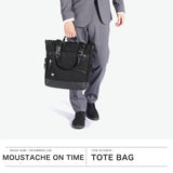 moustache on time トートバッグ メンズ レディース A4 B4 ファスナー付き 大きめ ムスタッシュオンタイム ブランド ビジネス 軽量 軽い 通勤 ナイロン 2WAY ショルダー JRR ビジネストート JRR-2755