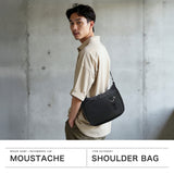 ムスタッシュ ショルダーバッグ メンズレディース MOUSTACHE ショルダー バッグ 小さめ 斜めがけ かっこいい 大人 ブランド 軽量 軽い 小さめ 横型 シンプル カジュアル おしゃれ 黒 ブラック A5 BET BET-0340