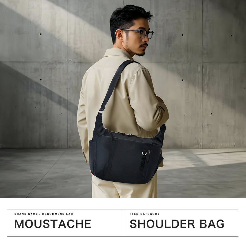 ムスタッシュ ショルダーバッグ メンズ レディース 斜めがけ 斜めがけバッグ MOUSTACHE ショルダー バッグ 大人 大きめ かっこいい おしゃれ ブランド 軽量 軽い 横型 カジュアル 旅行 A4 BET BET-0342
