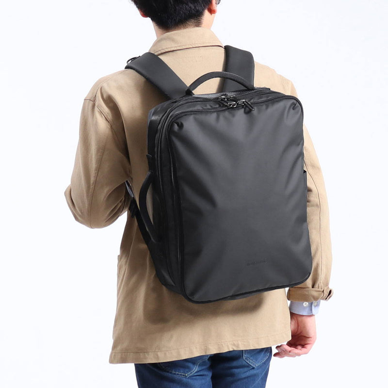 Mustash Rucksack 콧수염 Rucksack A4 B4 경량 대용량 2 층 사각형 MJT 코팅 폴리 캐주얼 통근 비즈니스 트립 남성 숙녀 MJT-4571