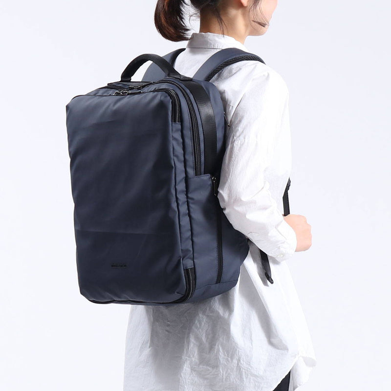 Mustash Rucksack 콧수염 Rucksack A4 B4 경량 대용량 2 층 사각형 MJT 코팅 폴리 캐주얼 통근 비즈니스 트립 남성 숙녀 MJT-4571