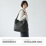 マリンデイ ショルダーバッグ レディース ナイロン 斜めがけバッグ 大きめ MARINEDAY 斜めがけ 軽量 肩掛け ハンドル レザー 大人 ブランド きれいめ 上品 おしゃれ 日本製 2WAY A4 66NYLON×栃木レザー FISHFLY