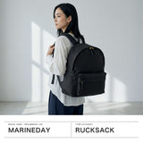マリンデイ リュック レディース 大容量 通勤 MARINEDAY バッグ かわいい きれいめ おしゃれ シンプル カジュアル 無地 丈夫 大人 B4 A4 ナイロン 日本製 66NYLON×姫路レザー L-DAYPACK