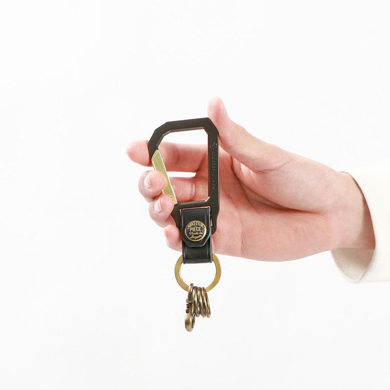 [Regular dealer] Master Peace Keychain Leather Leather Leather Leather MASTER-PIECE Nascan Men's Ladies Japanese Keyling Brand fashionable Calabinar Carabina Hook Casual Casual Carabiner 02000