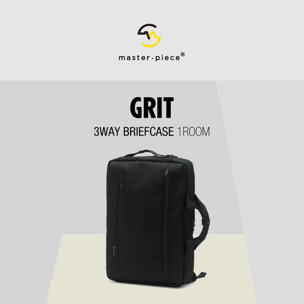 【当店限定モデル】【正規取扱店】 マスターピース 3WAY ブリーフケース master-piece GRIT ビジネスリュック リュック メンズバッグ 出張 通勤 A4 B4 PC 1層 メンズ master piece 43211-G