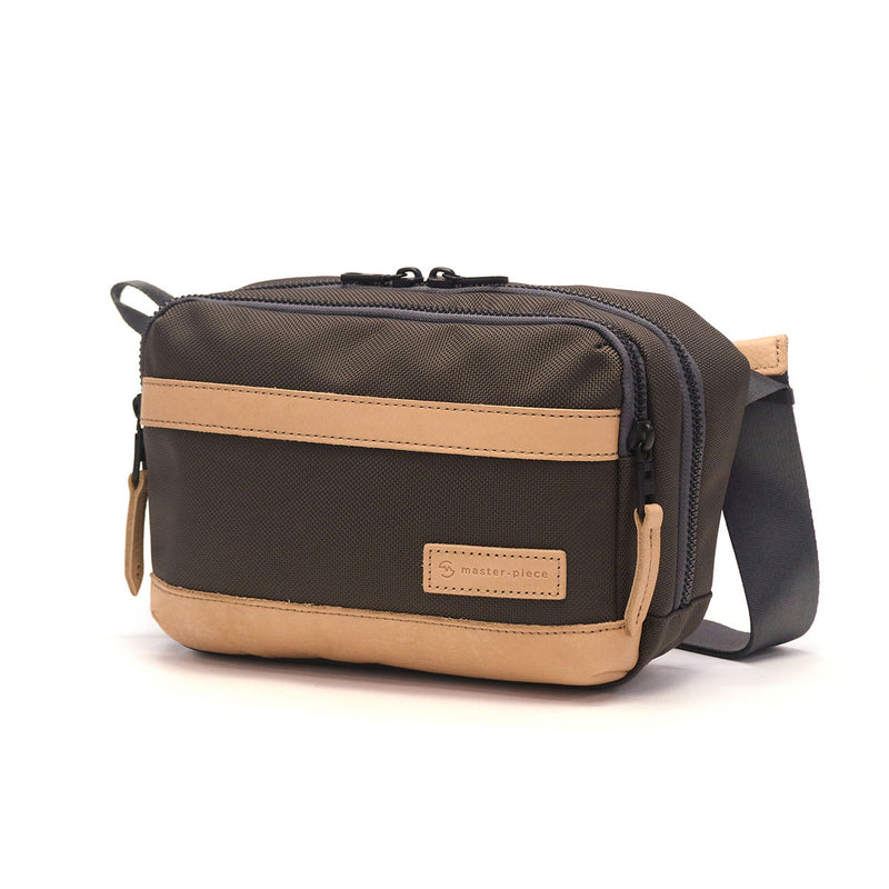 [Regular dealer] Masterpiece Body Bag Men Genuine Leather Beautiful MASTER-PIECE Waist Bag Brand Leather Small Limited Light Light Light Light Japanese-made Nylon Nylon Adult Horizontal EXPLORER 43454