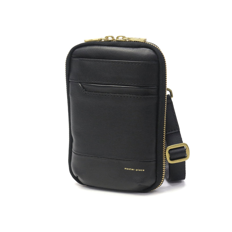 [Authorized Dealer] Masterpiece Shoulder Bag for Men and Women Brand Master-piece Small, Lightweight, Vertical, Crossbody, Adult, Elegant, Cool, Cowhide, Water Repellent, Waterproof, Shoulder, Mini Shoulder Made in Japan Gloss 01667-v3