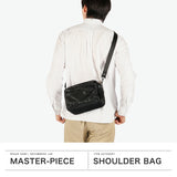 [Authorized Dealer] Masterpiece Shoulder Bag Men's Crossbody Bag Master-piece Brand Adult Cool Small Horizontal Horizontal Crossbody Bag Black Made in Japan Waterproof A5 Double Layer S Progress Coating ver. 02408-sc