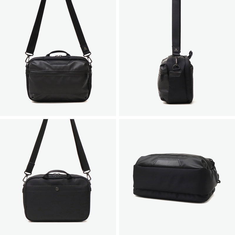 [Authorized Dealer] Masterpiece Shoulder Bag Men's Crossbody Bag Master-piece Brand Adult Cool Small Horizontal Horizontal Crossbody Bag Black Made in Japan Waterproof A5 Double Layer S Progress Coating ver. 02408-sc