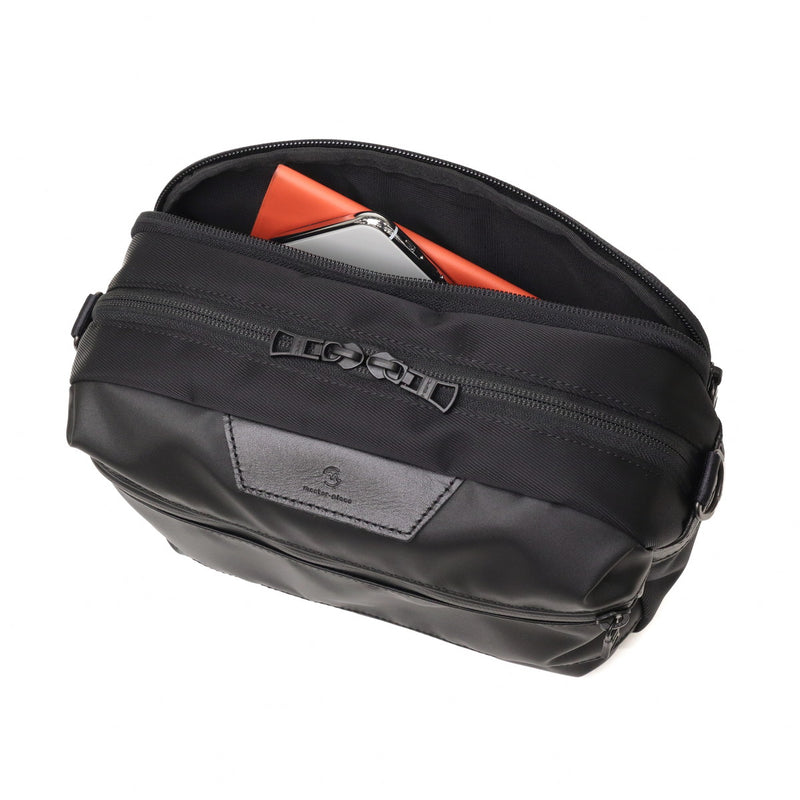[Authorized Dealer] Masterpiece Shoulder Bag Men's Crossbody Bag Master-piece Brand Adult Cool Small Horizontal Horizontal Crossbody Bag Black Made in Japan Waterproof A5 Double Layer S Progress Coating ver. 02408-sc
