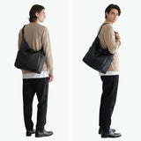 【正規取扱店】 マスターピース ショルダーバッグ メンズ 大容量 大きめ master-piece バッグ 斜めがけ 大人 かっこいい トートバッグ A3 B4 A4 本革 革 ブランド 防水 2WAY drum 2WAYショルダートート L 03060