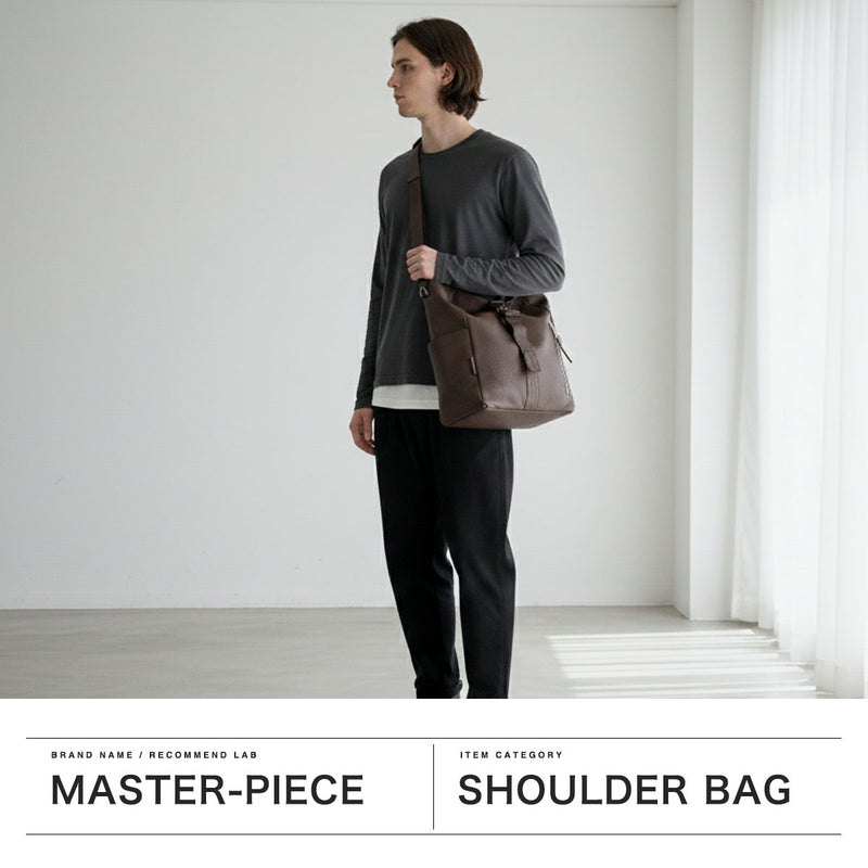 【正規取扱店】 マスターピース ショルダーバッグ メンズ 大容量 大きめ master-piece バッグ 斜めがけ 大人 かっこいい トートバッグ A4 本革 革 レザー ブランド 防水 2WAY drum 2WAYショルダートート M 03061