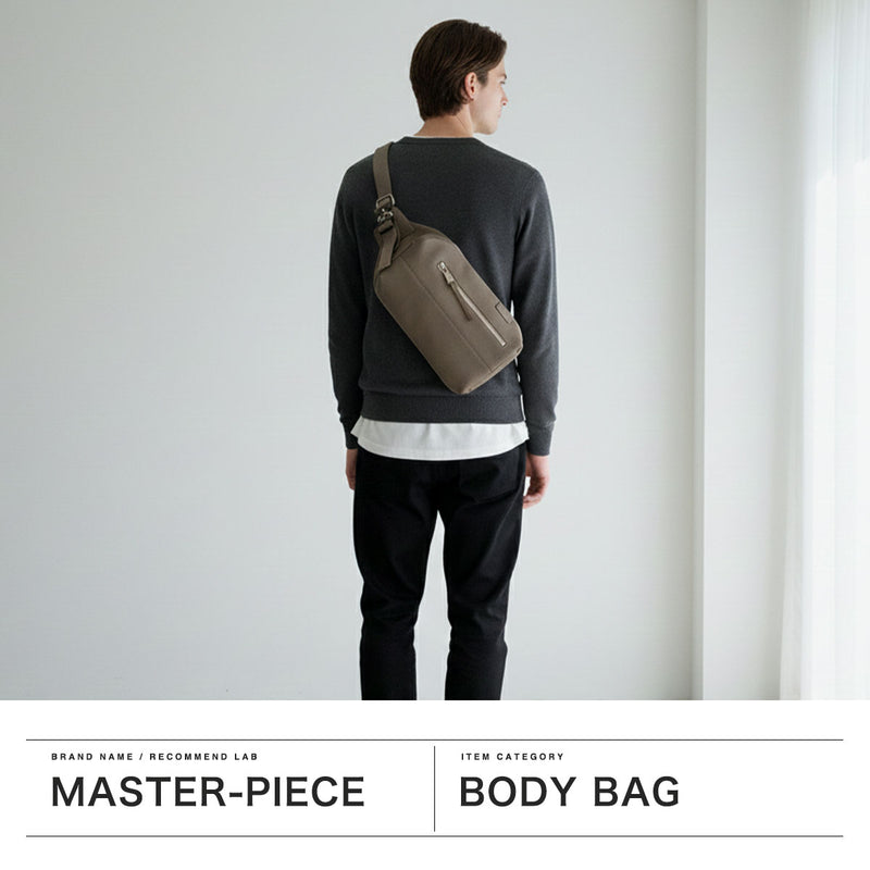 【正規取扱店】 マスターピース ボディバッグ メンズ 本革 ワンショルダー master-piece バッグ 革 レザー A5 ショルダー 斜めがけバッグ 斜め掛け 防水 ワンショルダーバッグ 日本製 drum スリングバッグ 03062