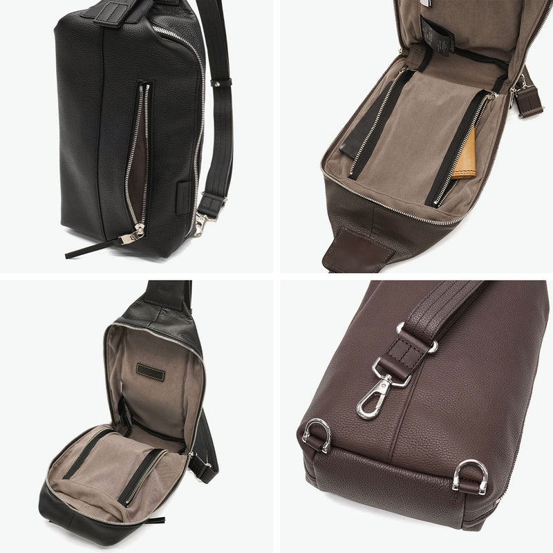 【正規取扱店】 マスターピース ボディバッグ メンズ 本革 ワンショルダー master-piece バッグ 革 レザー A5 ショルダー 斜めがけバッグ 斜め掛け 防水 ワンショルダーバッグ 日本製 drum スリングバッグ 03062