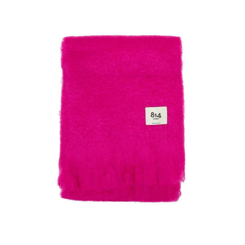 エイトフォーティーンエスカライ マフラー レディース 大判 ギフト ブランド 814 EZCARAY ストール 冬 無地 シンプル 防寒 ピンク系 あったか 暖かい モヘヤ 留め クリップ ピン おしゃれ SCARF LISO MA018