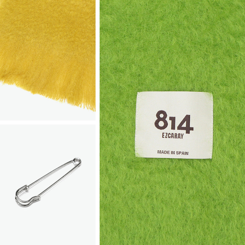 エイトフォーティーンエスカライ マフラー レディース 大判 ギフト ブランド 814 EZCARAY ストール 冬 無地 シンプル 防寒 ピンク系 あったか 暖かい モヘヤ 留め クリップ ピン おしゃれ SCARF LISO MA018