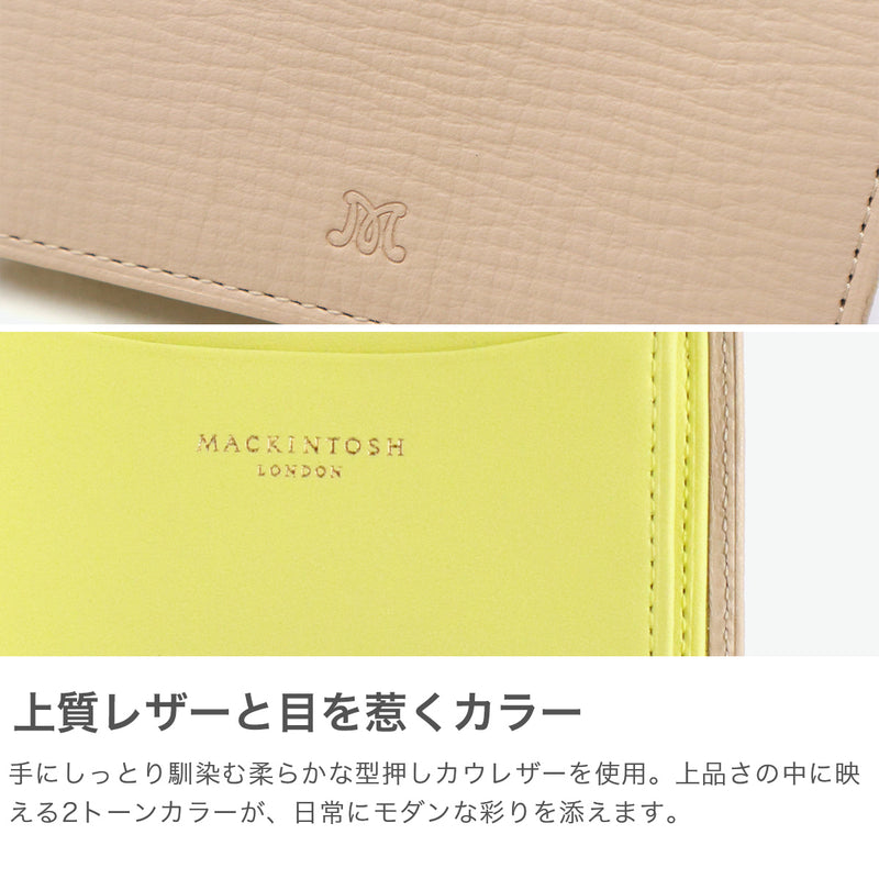 マッキントッシュ ロンドン 財布 レディース 二つ折り コンパクト MACKINTOSH LONDON 二つ折 ブランド おしゃれ 小銭入れ ボックス型 革 本革 レザー 軽量 シンプル ロゴ 薄型 サイフ EM MKL5060123