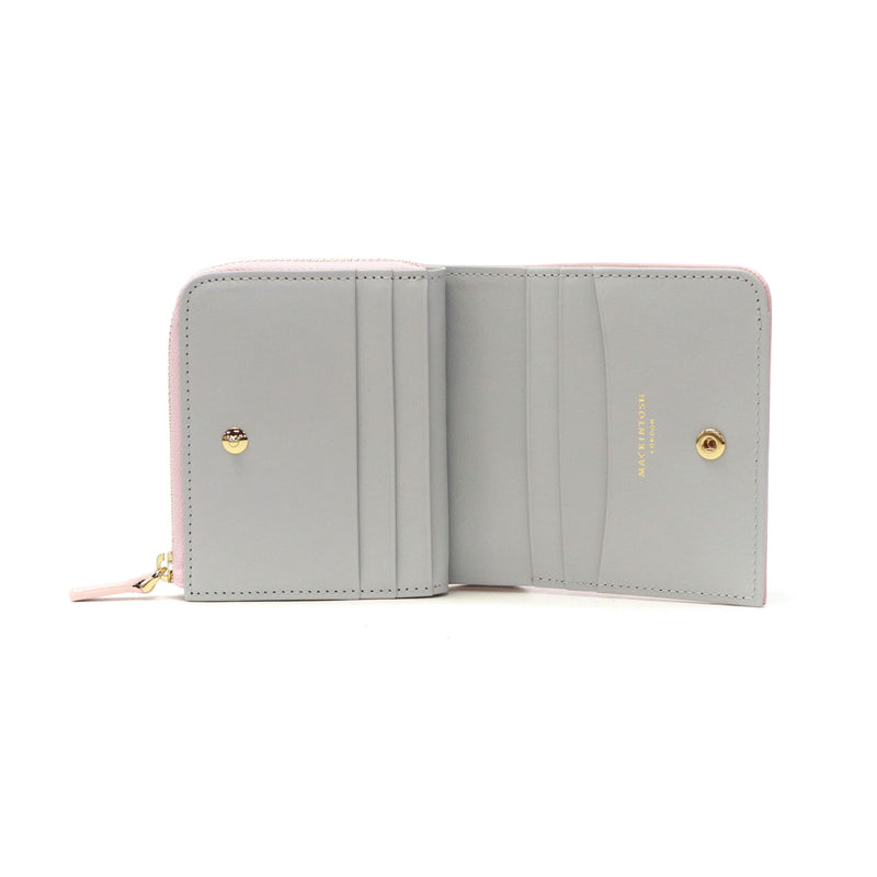 マッキントッシュ ロンドン 財布 レディース 二つ折り コンパクト MACKINTOSH LONDON 二つ折 ブランド おしゃれ ファスナー 小銭入れあり 革 本革 レザー 軽量 シンプル ロゴ サイフ 二つ折り財布 EM MKL5060124