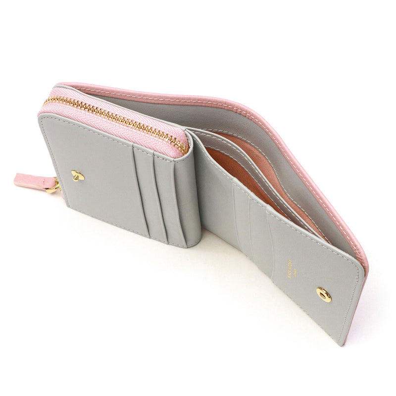 マッキントッシュ ロンドン 財布 レディース 二つ折り コンパクト MACKINTOSH LONDON 二つ折 ブランド おしゃれ ファスナー 小銭入れあり 革 本革 レザー 軽量 シンプル ロゴ サイフ 二つ折り財布 EM MKL5060124