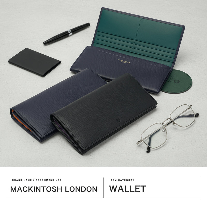 マッキントッシュ ロンドン 長財布 メンズ レディース 薄い MACKINTOSH LONDON 大容量 ブランド 本革 革 レザー 財布 かぶせ 薄型 小銭入れ カード収納 多い スリム シンプル 軽量 ロングウォレット 上品 EM WMKL6060087