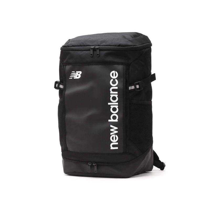 남성과 여성을위한 New Balance Backpack 대용량 학교 브랜드 New Balance Lightweight Box 모양의 세련된 소년 소녀 중학교 고등학교 고등학교 학생 물 기충 PC 14 인치 A4 B4 상단 로딩 백팩 35L Lab55614