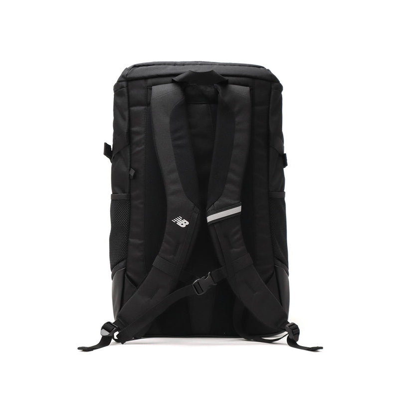 남성과 여성을위한 New Balance Backpack 대용량 학교 브랜드 New Balance Lightweight Box 모양의 세련된 소년 소녀 중학교 고등학교 고등학교 학생 물 기충 PC 14 인치 A4 B4 상단 로딩 백팩 35L Lab55614