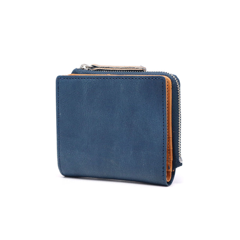 Dompet bifold neld untuk lelaki dan wanita padat neld bifold bifold jenama kecil kulit asli kulit lembu kulit dicelup cahaya duit syiling duit syiling mini dompet yang dibuat di Jepun Botanical LF Short Wallet AN289