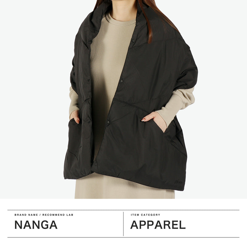 ナンガ ダウンポンチョ レディース NANGA ダウン 冬 ポンチョ マフラー  ブランケット 大判 トップス アウター 暖かい 温かい 羽織り 秋冬 ひざ掛け 防寒 保温 羽毛 アウトドア キャンプ DOWN PONCHO MUFFLER NA2442-3C605