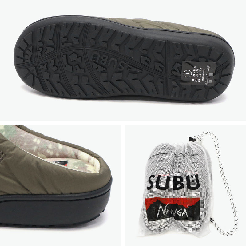 ナンガ サンダル メンズ レディース 冬 NANGA スリッパ 暖かい スブ 靴 つっかけ シューズ ブランド 冬用 裏起毛 防寒 キャンプ アウトドア コラボ ナンガ×スブ NANGA×SUBU オーロラテックス ウィンター サンダル NA2443-3E105