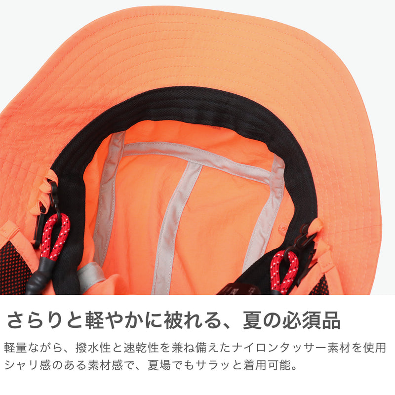 ナンガ ハット メンズ レディース NANGA 夏 アウトドア 日除け UV バケットハット 紐付き 撥水 速乾 紫外線対策 日除け ロゴ ナイロンタッサー シンプル NYLON TUSSER SUNSHADE HAT NA2221-3B501