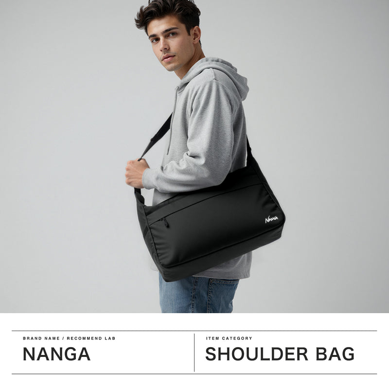 ナンガ ショルダーバッグ 大容量 メンズ レディース NANGA 斜めがけ 軽量 軽い 大きめ かっこいい ブランド 通学 通勤 旅行 トラベル シンプル 横型 13L B4 ECOPAK UR SHOLDER BAG N2502-3N303Z