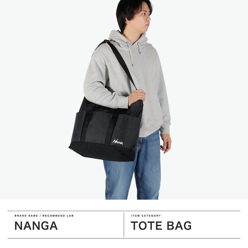 ナンガ トートバッグ メンズ レディース 大きめ NANGA カジュアル おしゃれ 旅行 大容量 トート ショルダー 斜めがけ アウトドア ビジネス 撥水 2WAY A3 40L 1泊 ECOPAK UR TOTE BAG N2542-3M307Z
