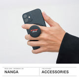 ナンガ スマホグリップ magsafe おしゃれ かわいい マグネット NANGA スマホ 携帯 アクセサリー 落下防止 iphone ホールドリング 薄型 スマホホルダー NANGA×iFace ロゴ グリップトック N2600-3Z048Z