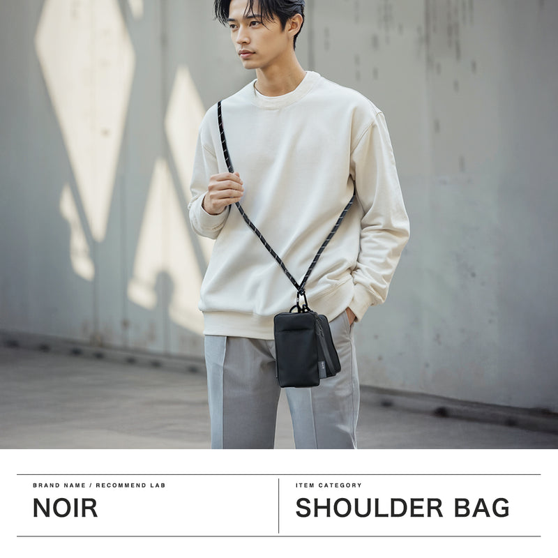ノアール ボディバッグ メンズ レディース NoiR 小さめ 斜めがけ かっこいい ショルダーバッグ ショルダー 大人 軽量 軽い 斜めがけバッグ 撥水 ナイロン シンプル カジュアル Flask shoulder N23004