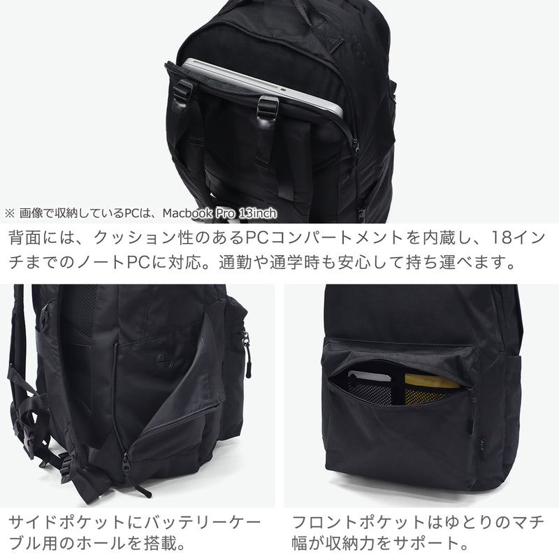 ノアール リュック メンズ レディース 大容量 通学 おしゃれ NoiR カジュアル 旅行 ブランド 軽量 軽い 通勤 PC収納 レインカバー 撥水 デイパック バックパック セットアップ A4 B4 16inch SL backpack N24004