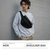 ノアール ショルダーバッグ メンズ レディース NoiR 小さめ 斜めがけ 軽量 大人 ブランド マグネット フラップ ショルダー 撥水 おしゃれ ワンショルダー ボディバッグ ハーフロールタイプ Hexa shoulder N24005