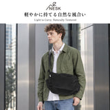 【正規取扱店】 NESK ショルダーバッグ メンズ レディース ネスク ブランド 肩かけ 斜めがけ 撥水性 耐久性 シンプル おしゃれ タウンユース 旅行 トラベル 軽い ナイロン A4 WASH NS-023