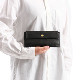 ニュートラルグレイ 財布 レディース Neutral Gray 長財布 本革 ブランド 薄い かわいい 薄型 革 かぶせ ロングウォレット レザー ブラック 小銭入れあり カード おしゃれ 日本製 ハスキー 1014-697 1013-705