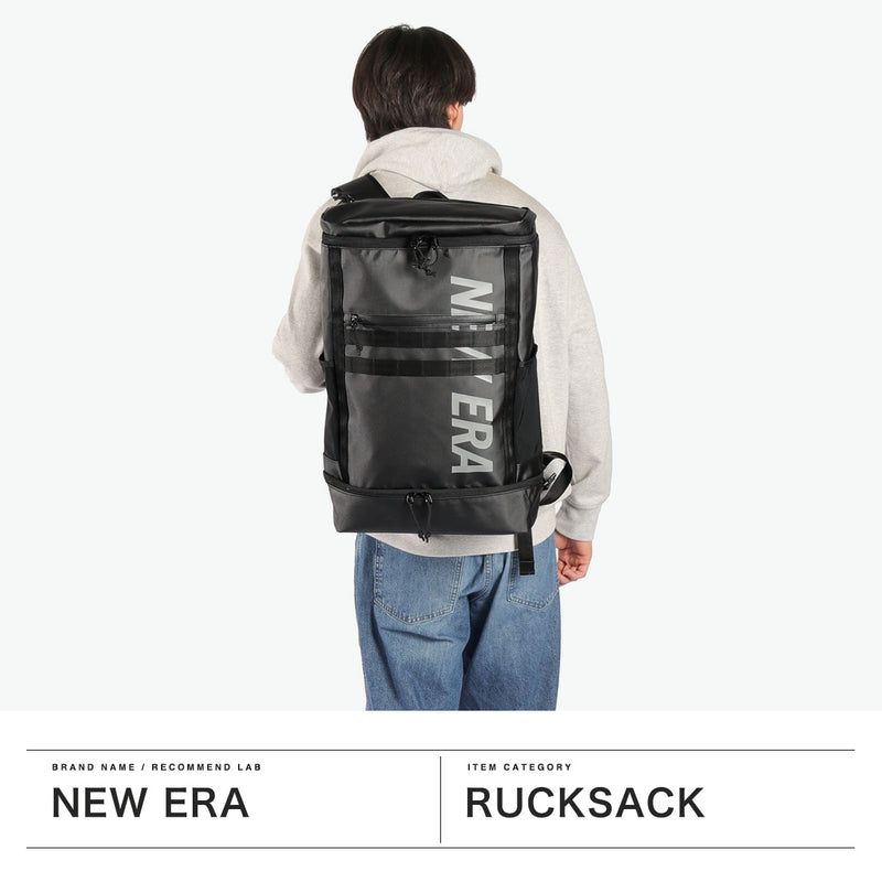 [Authorized Dealer] NEW ERA Backpack Men's Women's Large Capacity New Era Bag Backpack Casual Brand School Commuting Lightweight Box Black Black 46L B4 PC Storage 15.6inch Box Pack Large Box Pack Large