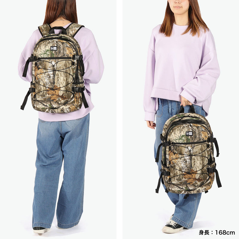 [Authorized Dealer] NEW ERA Backpack for Men and Women School New Era Bag Stylish Brand Casual Backpack PC A4 B4 28L Real Tree Camo Camouflage 2-layer High School Students College Students Backpack Cord Pack