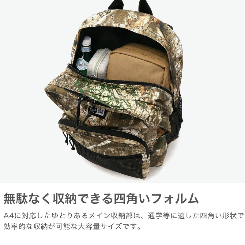 [Authorized Dealer] NEW ERA Backpack Men's Women's New Era Bag Backpack Large Capacity Casual Brand Stylish School School Commuting Large Camouflage Cotton 2 Layer A4 Campus Pack 35L Campus Pack