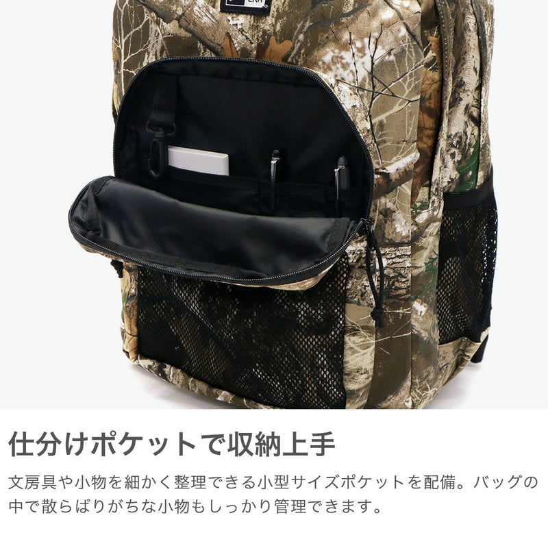 [Authorized Dealer] NEW ERA Backpack Men's Women's New Era Bag Backpack Large Capacity Casual Brand Stylish School School Commuting Large Camouflage Cotton 2 Layer A4 Campus Pack 35L Campus Pack